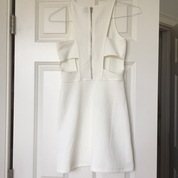 White Mini Cutout Dress H&M Sz 4 - Picture 3 of 4